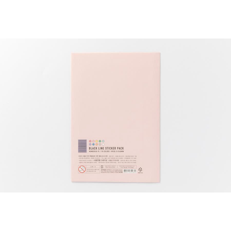 Set 10 Tấm Sticker ARTBOX Hàn Quốc Hình Chữ Số Màu Sắc Đa Dạng