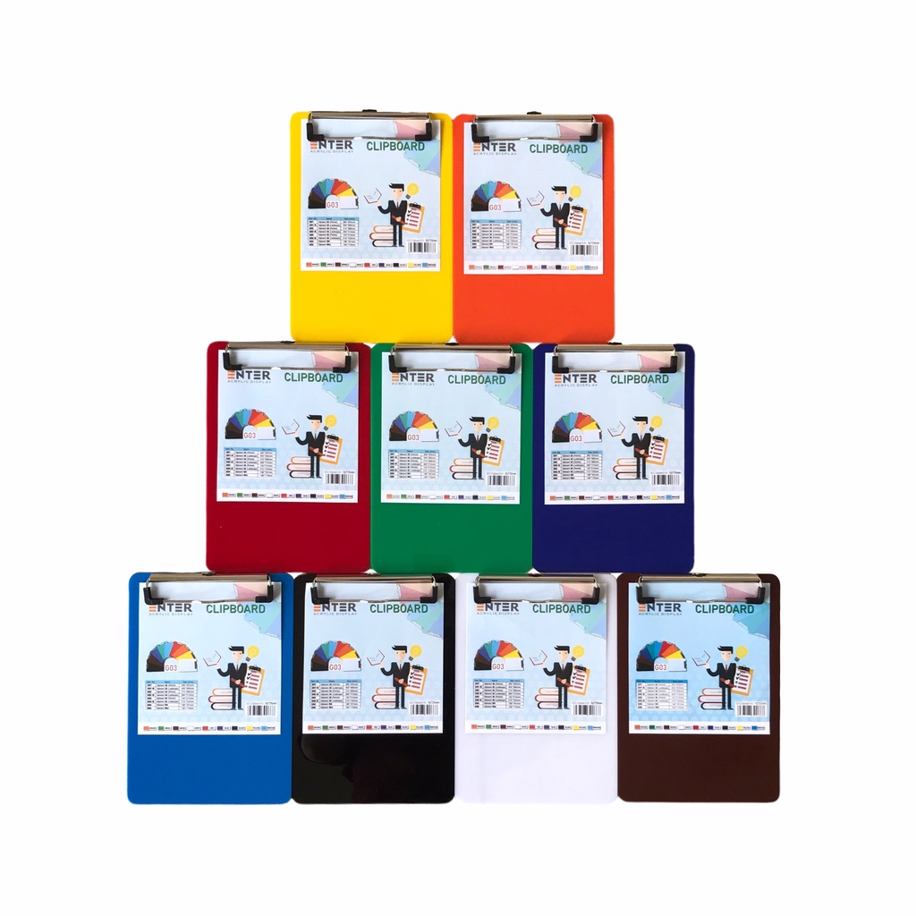 Bìa trình ký mica Enter G03 16.5x21.5cm có kẹp giấy A5 đứng