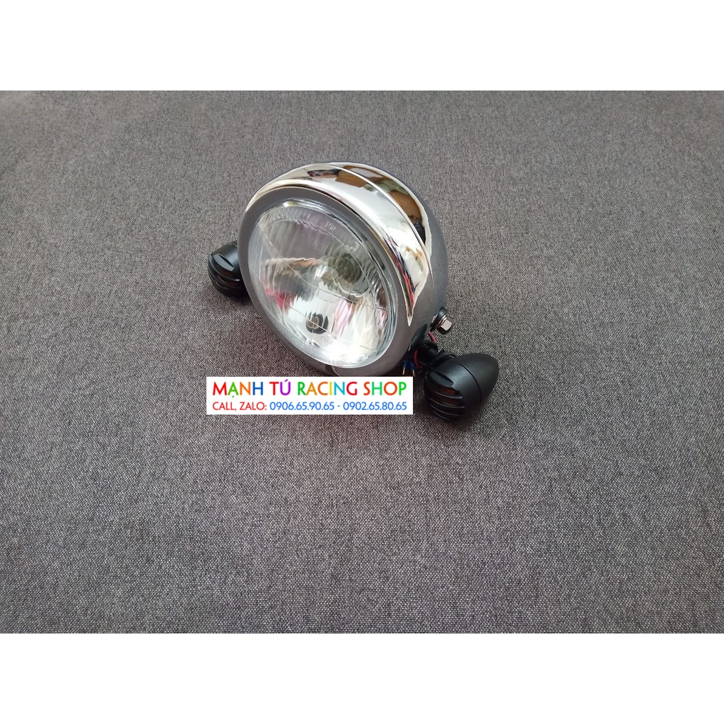 đèn pha xe cafe racer 67 Win full xi nhan - RC2523