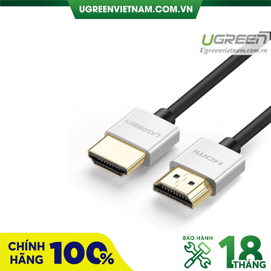 Cáp HDMI 2.0 siêu mỏng hỗ trợ 4K, 3D Chính hãng Ugreen cao cấp