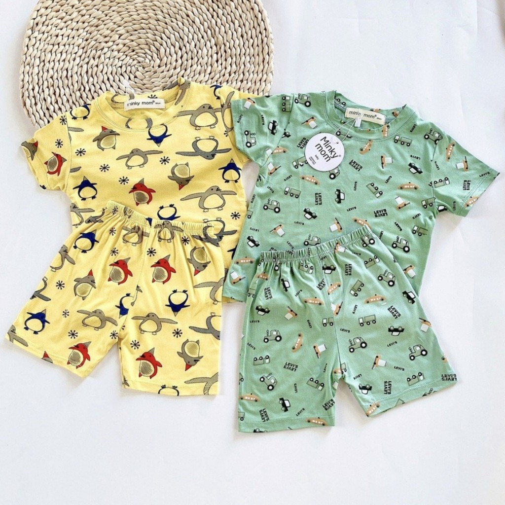 Bộ Minkymom thun lạnh cộc tay OTO cho bé