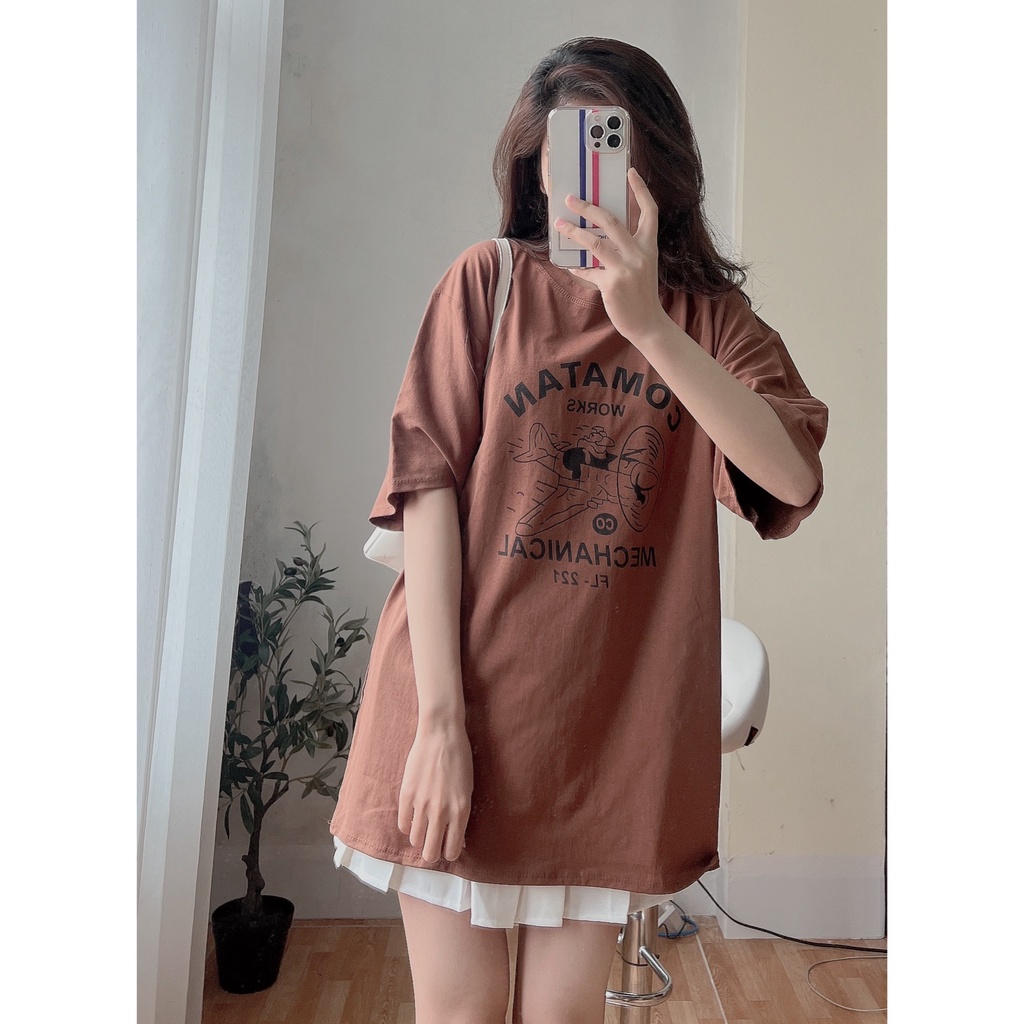 Áo Thun Combatan 3158 PEONYB Unisex [FREESHIP] Phông form rộng tay lỡ in hình vintage cá tính nam nữ Ulzzang