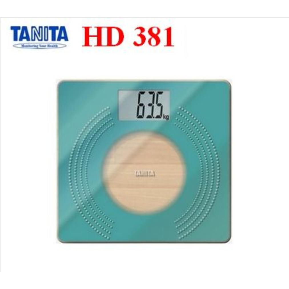 [Chính Hãng] Cân điện tử sức khỏe Tanita HD381 mặt kính cường lực, màn hình LCD