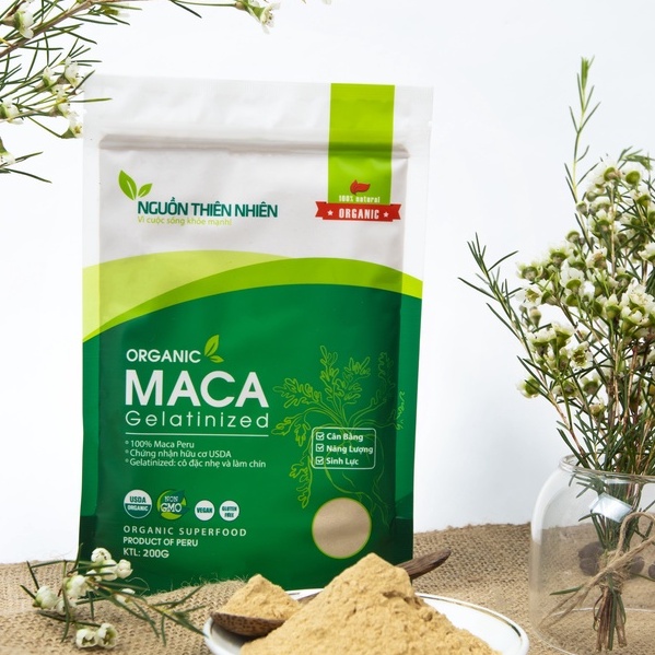Sâm Maca Peru hữu cơ Organic Maca Gelatinized 200g