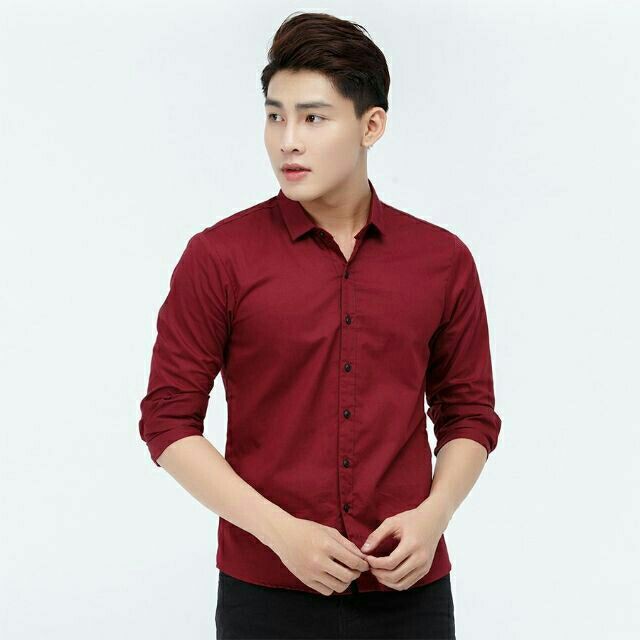 ⏩⏩Áo sơ mi nam trơn dài tay công sở, dáng ôm body Hàn Quốc [VNXK] | BigBuy360 - bigbuy360.vn