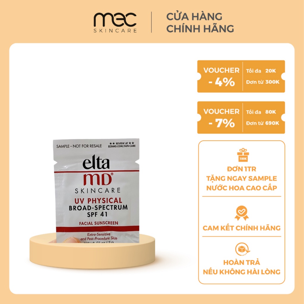 1 Gói Sample Kem Chống Nắng Elta MD SPF40/ SPF41/ SPF44/SPF46/SPF47/SPF50 - Mecskincare