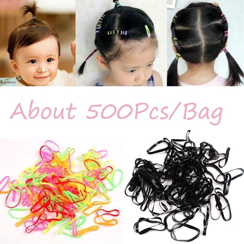 Set 500 dây thun cột tóc mini dễ thương
