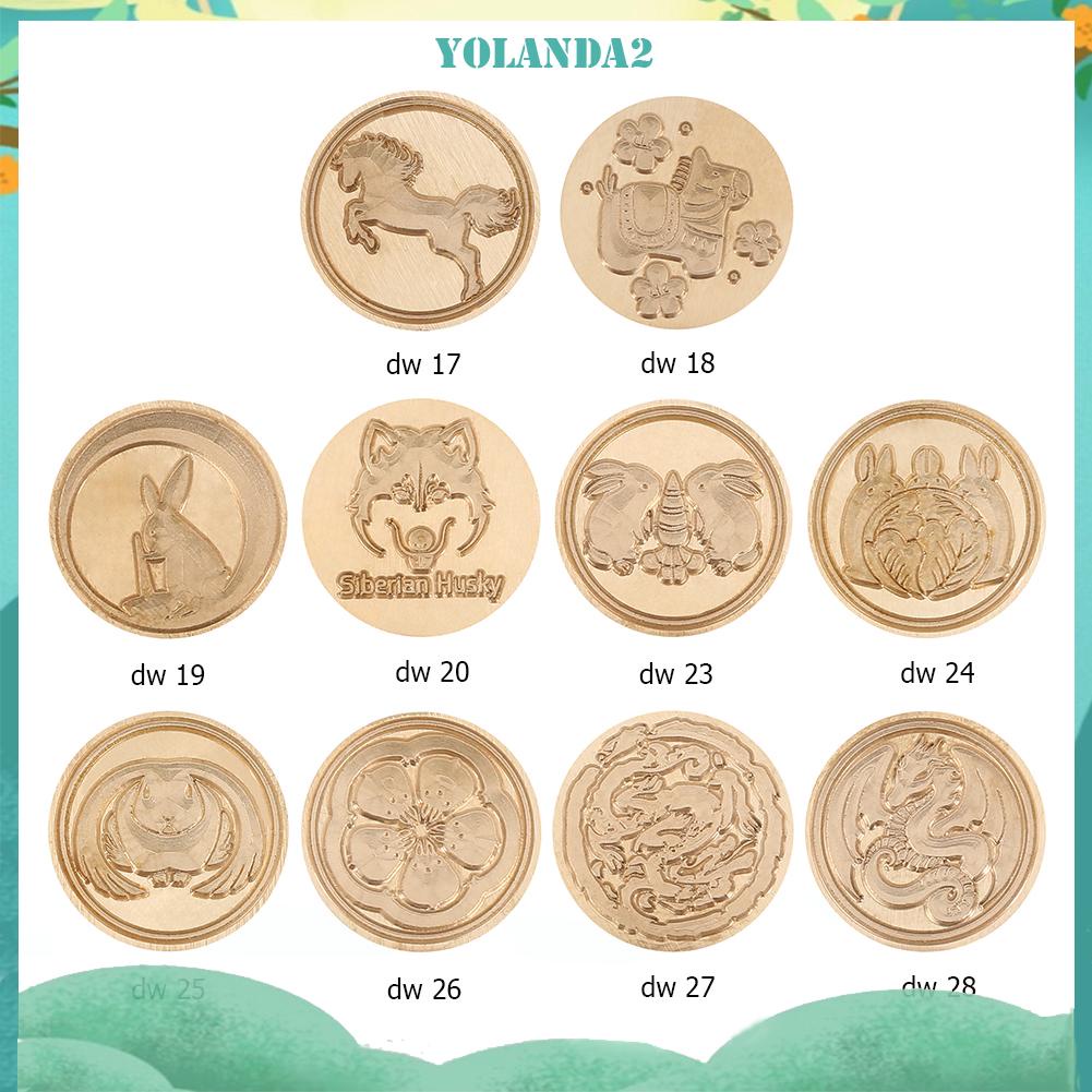 Đầu Con Dấu Sáp 25mm Đầu Tròn Bằng Đồng Trang Trí Thiệp Mời