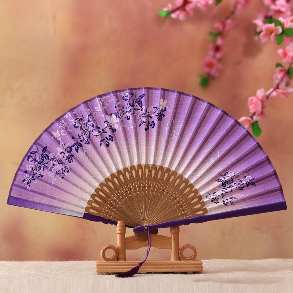 Quạt Xếp Bằng Gỗ Tre Phong Cách Trung Hoa Cổ Điển