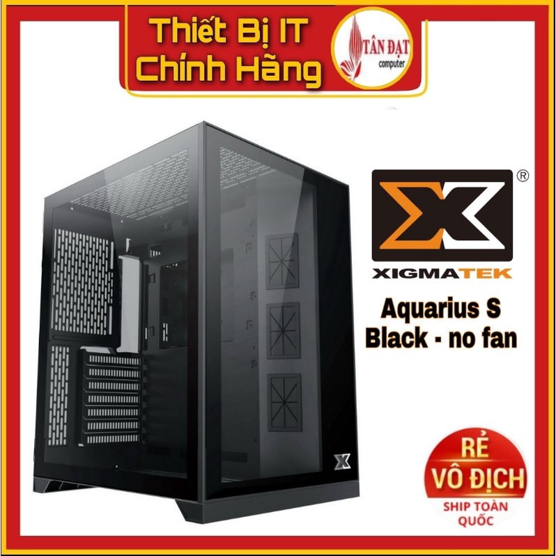 Vỏ Case Máy Tính XIGMATEK AQUARIUS S - BLACK (No Fan) - Chính hãng Mai Hoàng