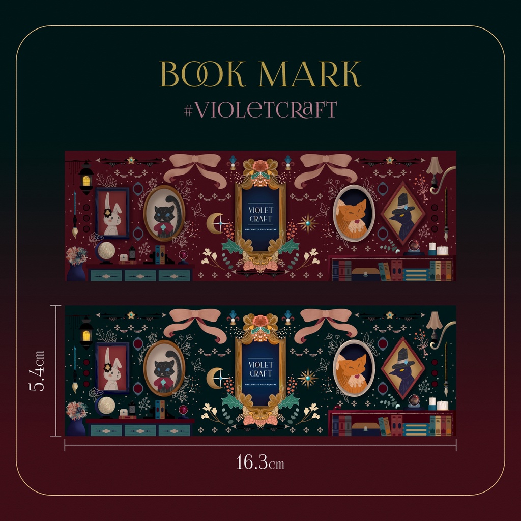 Set Bookmark Đánh Giấu Sách Vintage Dễ Thương [ Violet Carnival ]