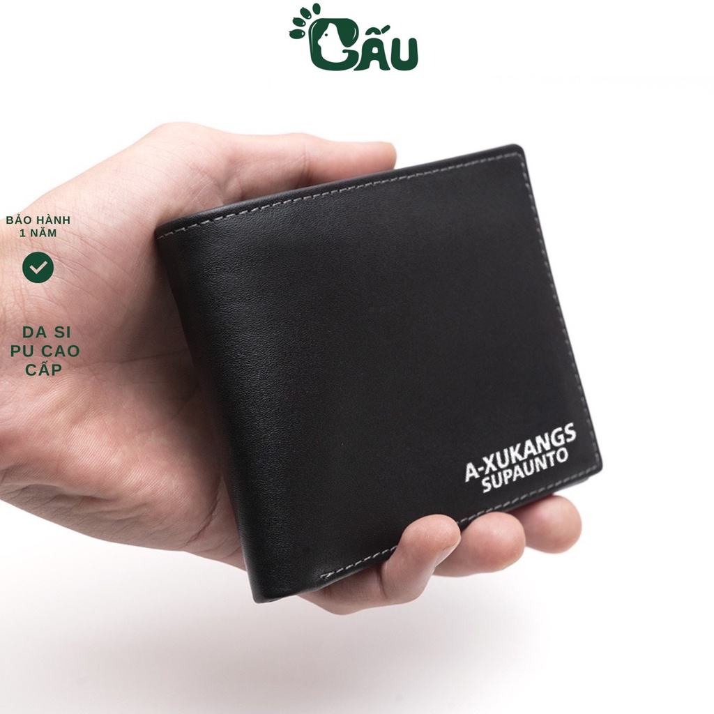 Ví nam Gấu 194 chất liệu da Si PU cao cấp nam mini sang chảnh - A-XUKANGS