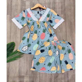 Bộ Tole Lanh Đùi mặc nhà tiểu thư - size