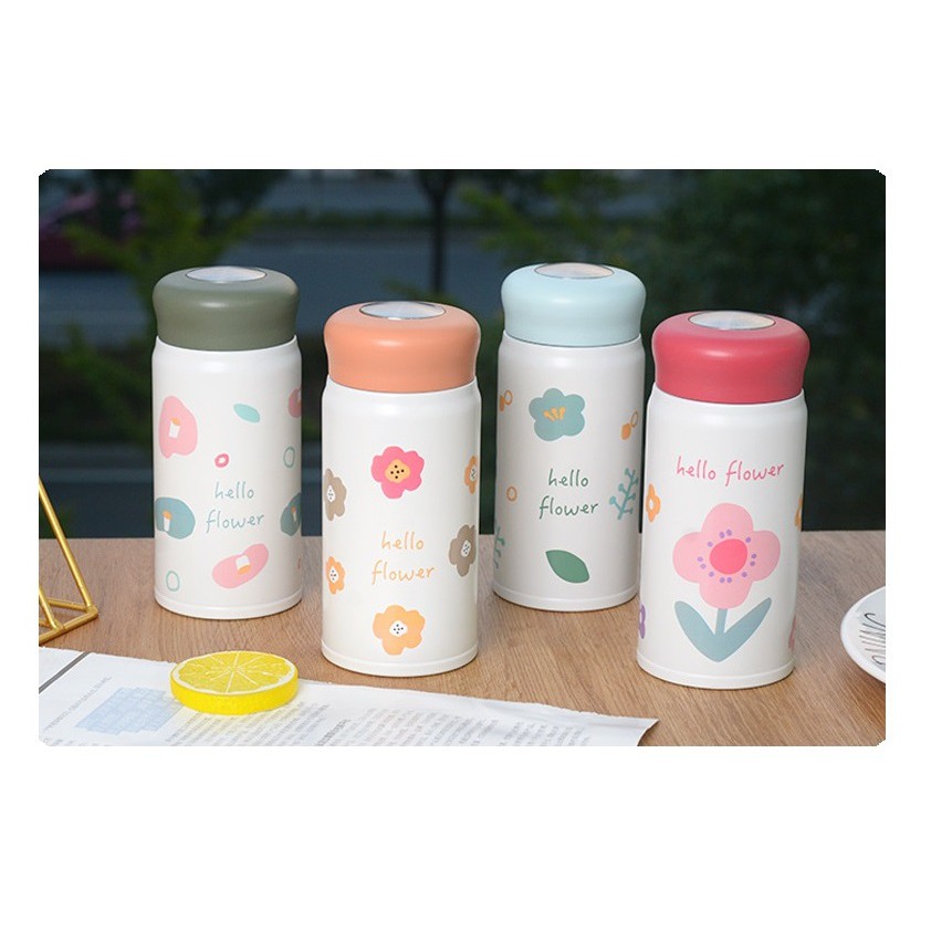 Bình giữ nhiệt có lọc trà Hello Flower 310ml cực dễ thương