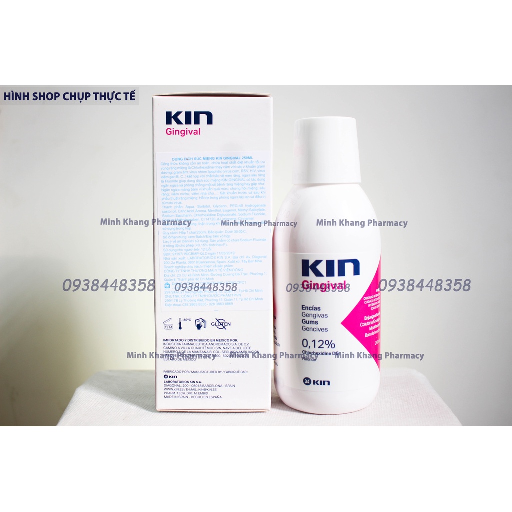 Nước súc miệng Kin Gingival 250ml vệ sinh răng miệng hỗ trợ trắng răng khử hôi miệng giúp thơm miệng ngừa sâu răng