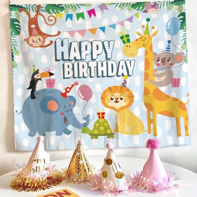 Phông nền trang trí sinh nhật phong cách hàn quốc