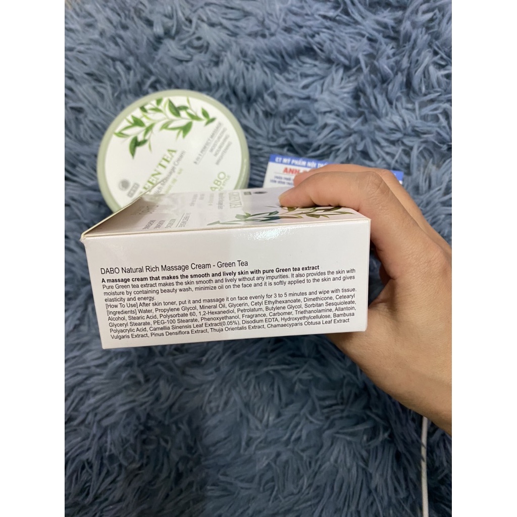 KEM MASSAGE TRÀ XANH DABO 200ML