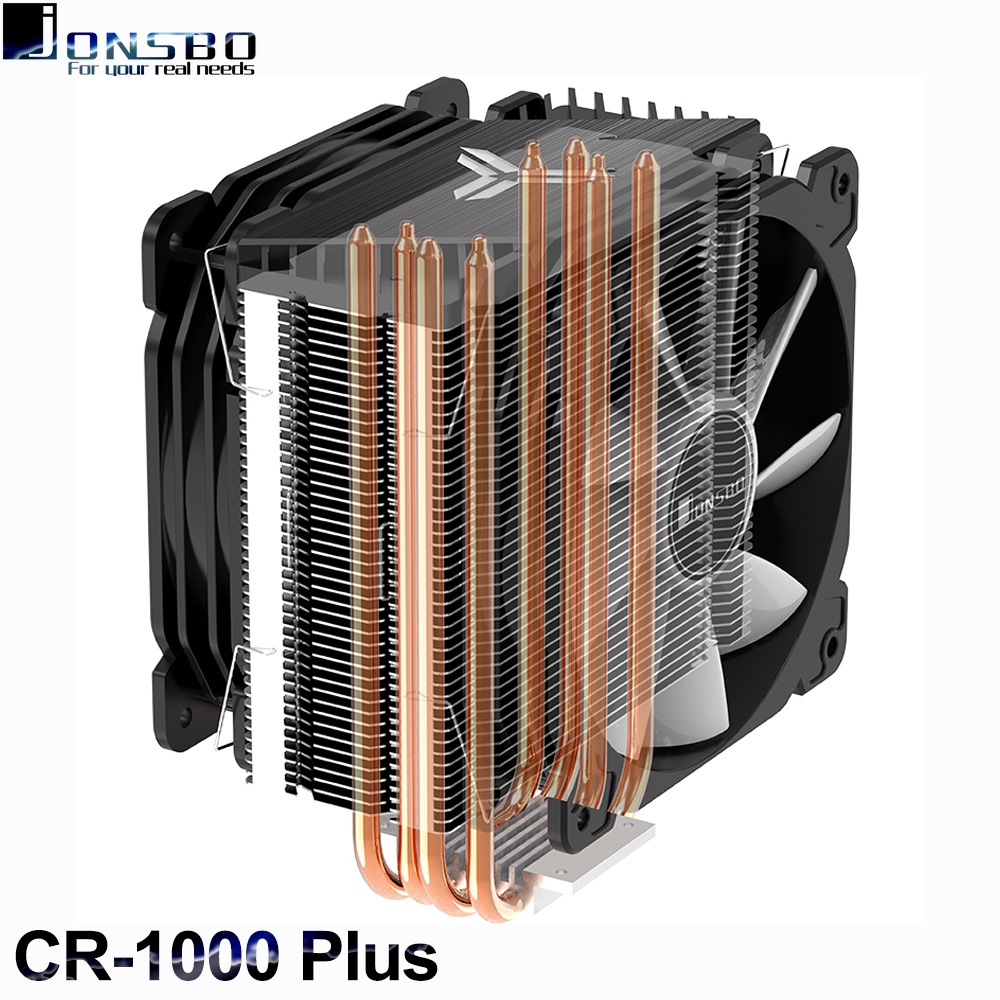 Tản Nhiệt Khí, Tản Nhiệt CPU Jonsbo CR-1000 Plus - 2 Fan 4 Ống Đồng - Tặng kèm keo tản nhiệt