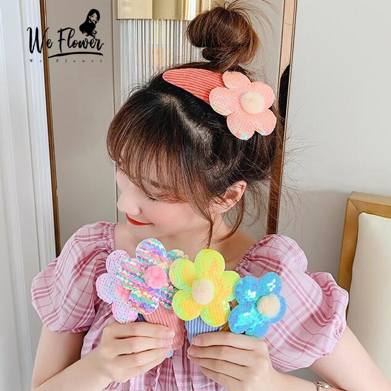 Kẹp tóc WE FLOWER hình hoa bản to cao cấp 14cm
