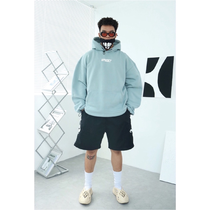 Apride Hoodie Basic + 2 Túi Xanh Sáng / Áo Hoodie Apride Basic Light Blue