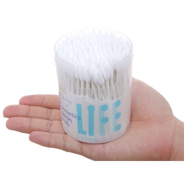 Tăm bông trang điểm  LIFE COMESTICS 140 que 1 đầu nhọn