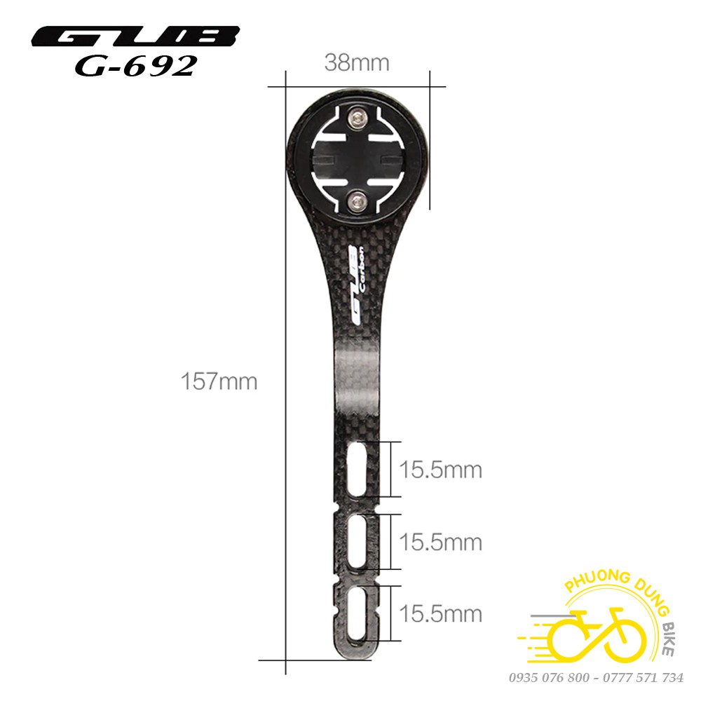 Giá Carbon GUB bắt đồng hồ xe đạp Cateye, Garmin, Bryton