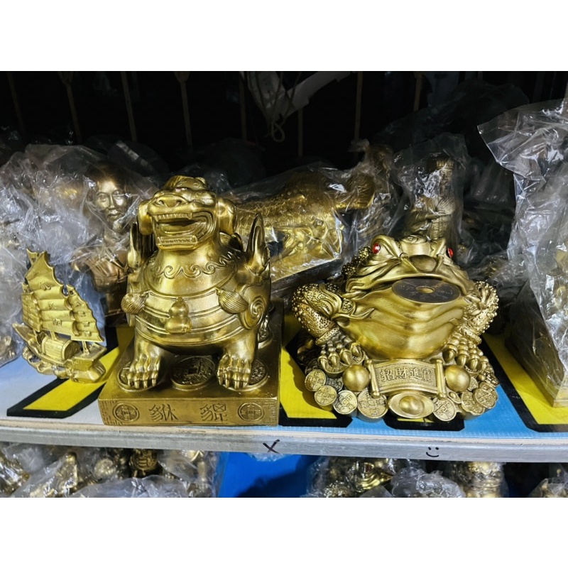 Cặp cóc thiềm thừ tỳ hưu cỡ lớn vật phẩm phong thuỷ tài lộc bằng đồng