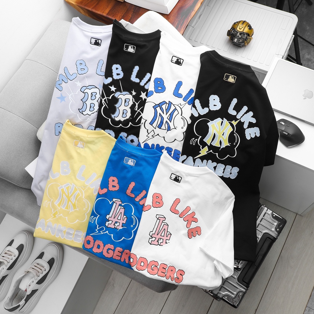 Áo Thun MLB logo 004 (Tím, Trắng ,Đen ,Xanh)