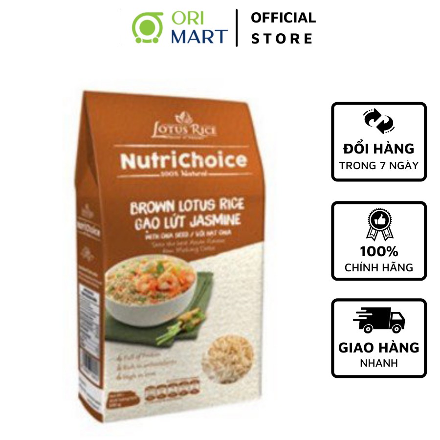 Gạo Lứt Jasmine & Hạt Chia - Brown Lotus Rice 500g