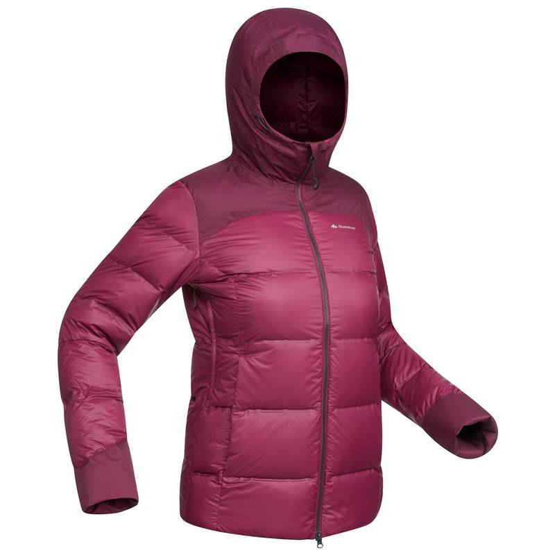 Áo khoác lông vũ đi trekking leo núi Decathlon Forclaz trek 900 cho nữ - tím