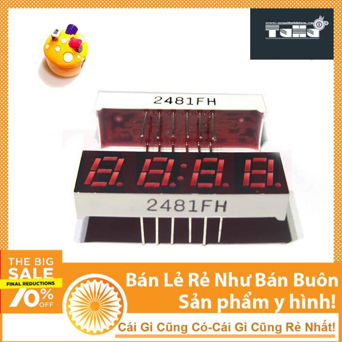 Led 7 thanh 4 số đồng hồ 0.28 Anot Đỏ