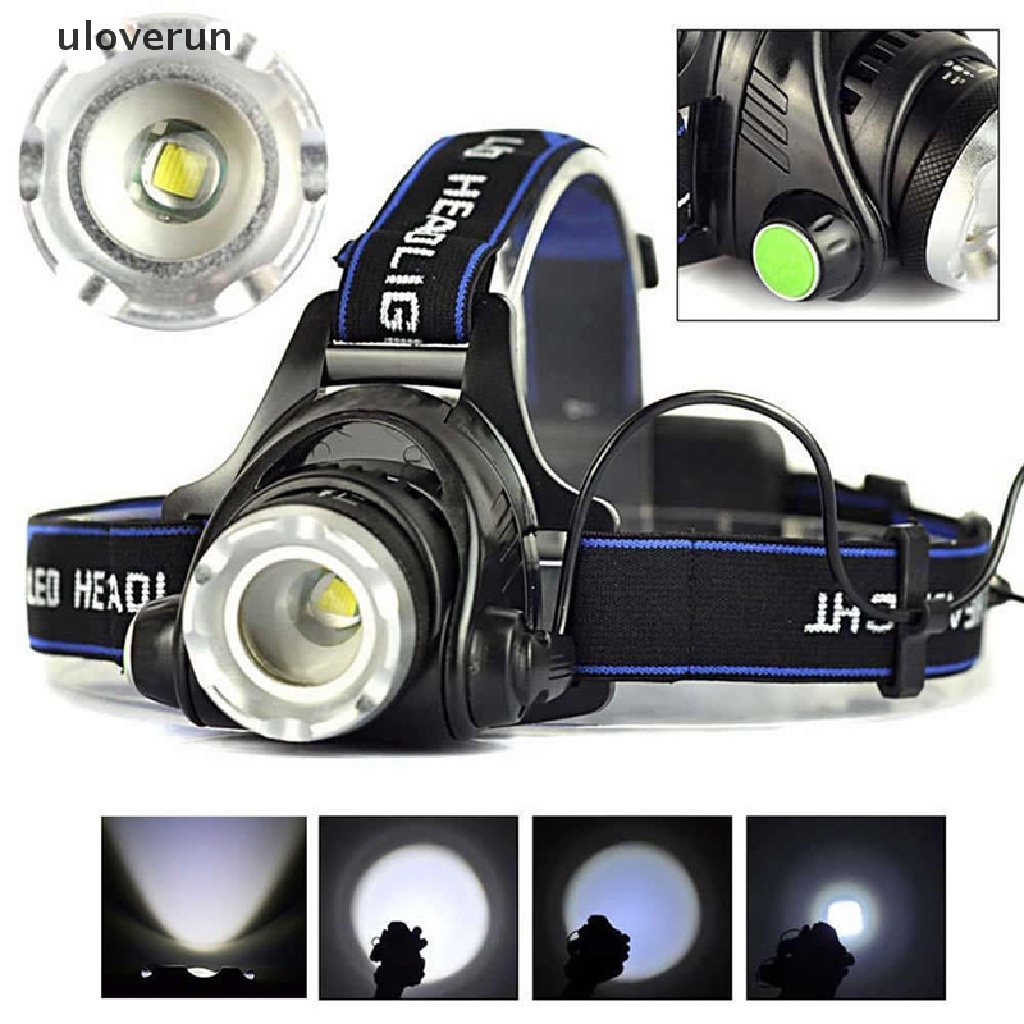 Đèn pin đeo đầu Uloverun 12000LM XM-L XML T6 LED 18650 chất lượng cao tiện dụng cho hoạt động ngoài trời