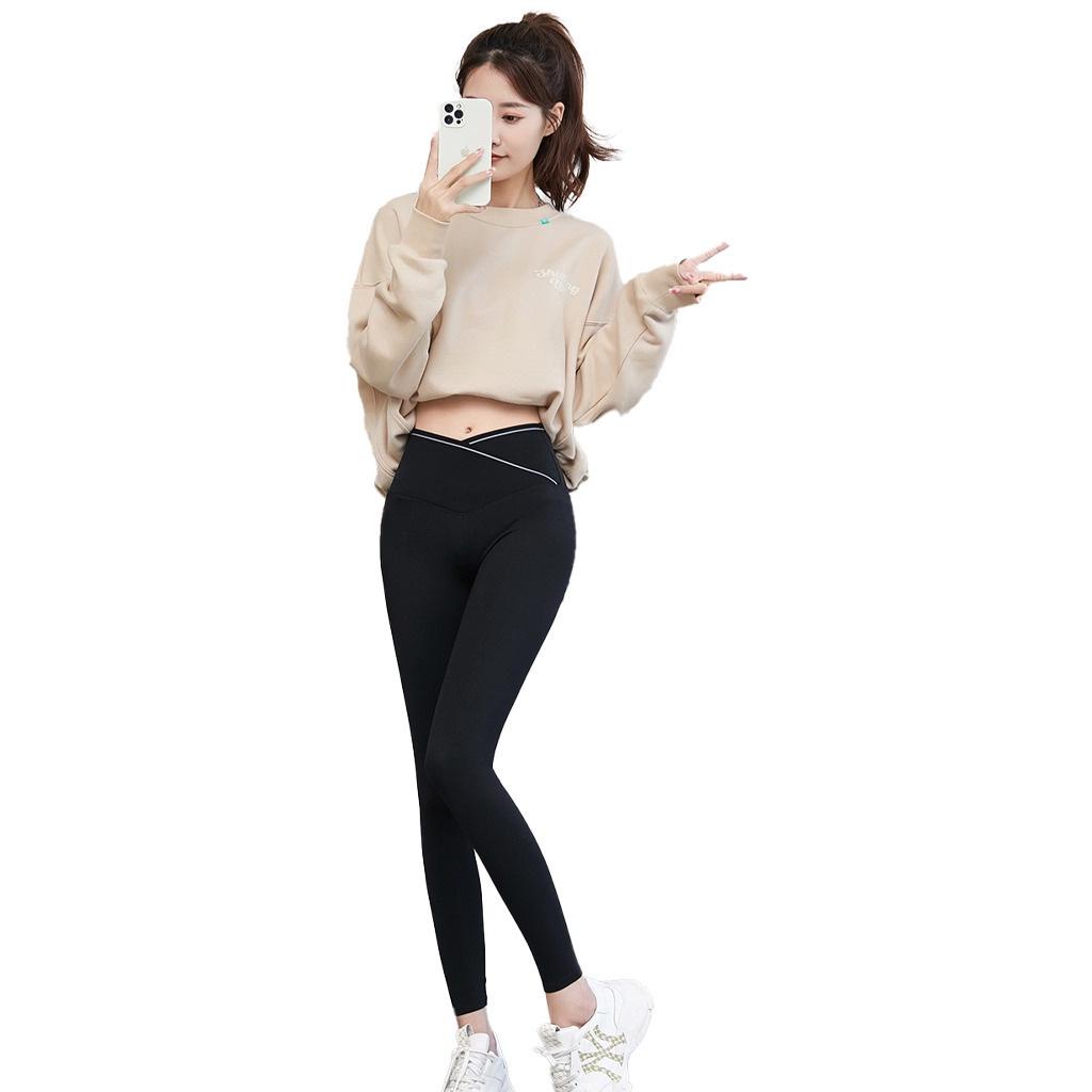 Quần Legging Nữ Dài Gen Bụng Cạp Chéo Lưng Cao Vải Thun Cotton Ôm Bó, Quần Tregging Nữ Dài Tập Gym Có Bigsize Đến 3xl