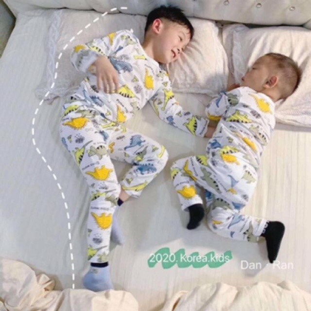 Bộ dài tay mỏng sợi tre cho bé gái, bé trai [hàng quảng châu]