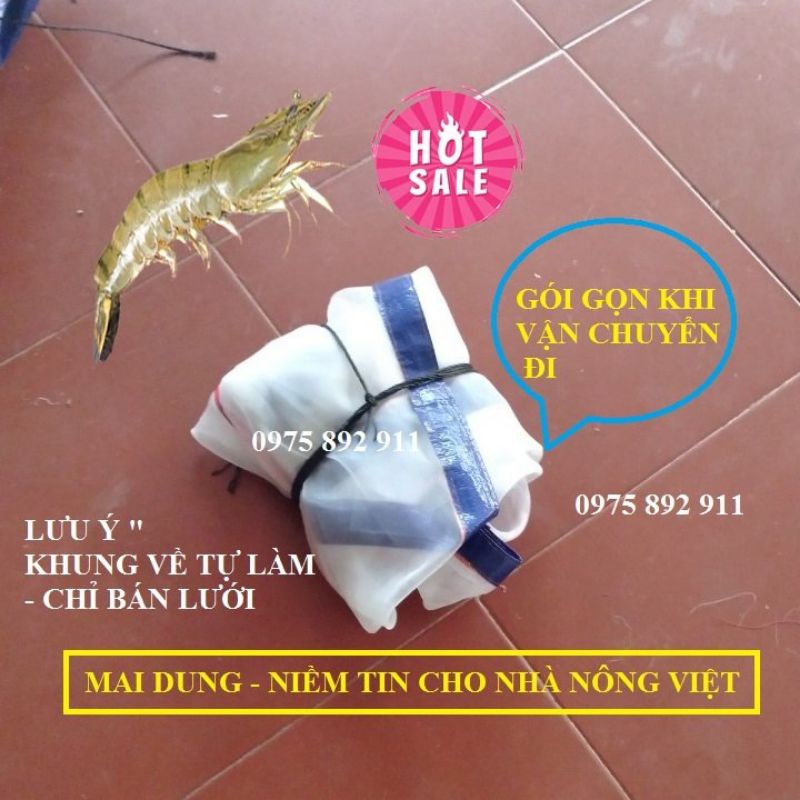 Lồng lưới kiểm tra nuôi tôm cua cá - khi cho ăn