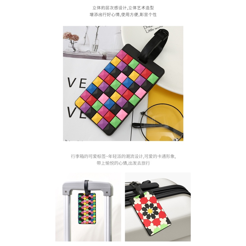 Bảng Tên Nametag Dành Cho Vali Thẻ Hành Lý Họa Tiết Chống Thất Lạc