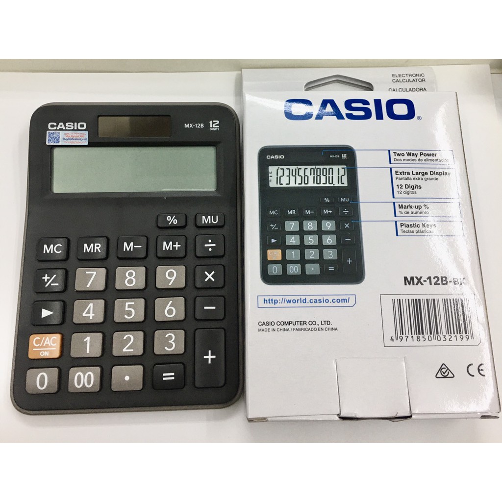 Máy tính Casio MX 12B/S/V Desktop Calculators- hàng chính hãng