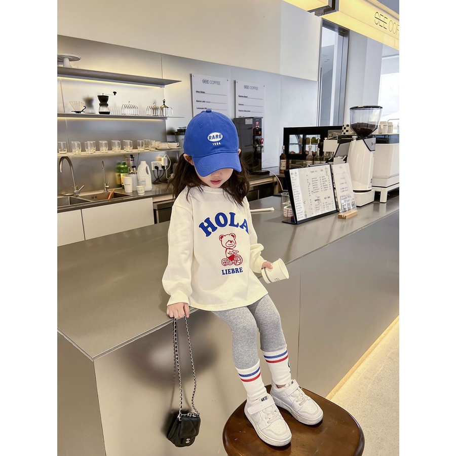 Bộ Áo Thun Cotton Mềm Mại + Quần Thời Trang Nhật Hàn Cho Bé Gái