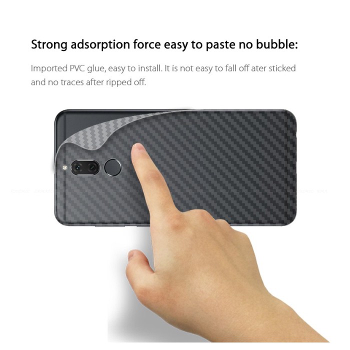 Set 2 Miếng Dán Sợi Carbon Bảo Vệ Mặt Sau Cho Vivo Y19 Y91C Y11 S1 Pro V17 Pro V15 Pro Y15 2020 Y17 Y12