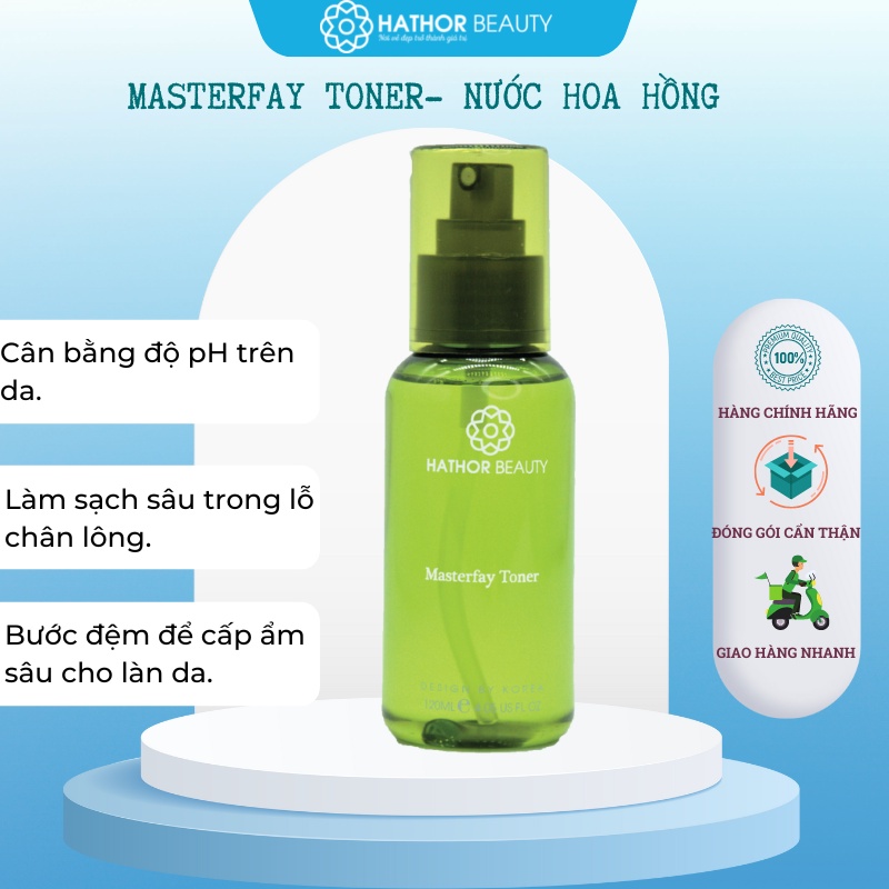 Toner Hathor Beauty 120ml nước hoa hồng cho da dầu mụn giúp làm sạch sâu cấp ẩm và thu nhỏ lỗ chân lông chính hãng