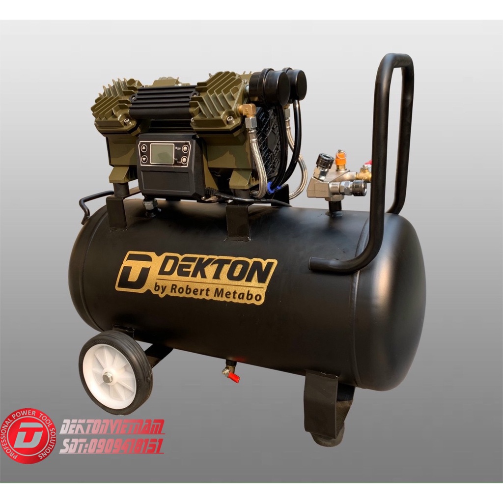 Máy Nén Khí Không Dầu - Motor Brushless 2 Cấp Tua 1400/2800RPM - 4PISTON 50L - DK991