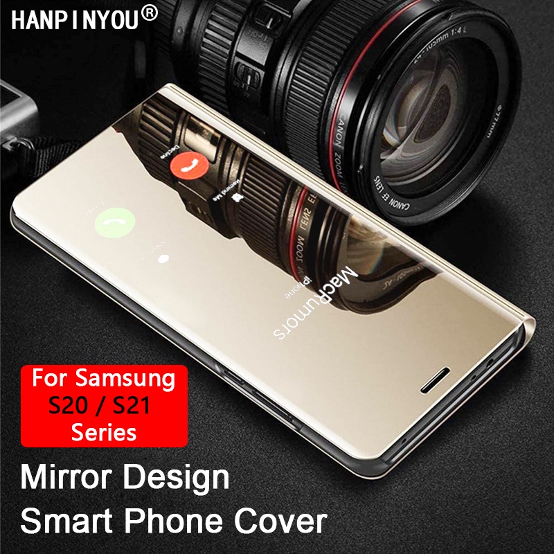 Ốp điện thoại trong suốt thông minh sang trọng bảo vệ màn hình thích hợp cho Samsung Galaxy S20 S21 Plus Ultra 5G