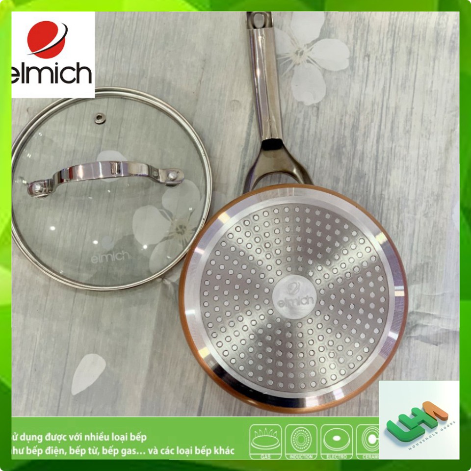quánh ELMICH 1182 nấu bột💖 elmich 💖chống dính phủ sứ 16cm_an toàn cho sức khỏe của bé ảnh thật