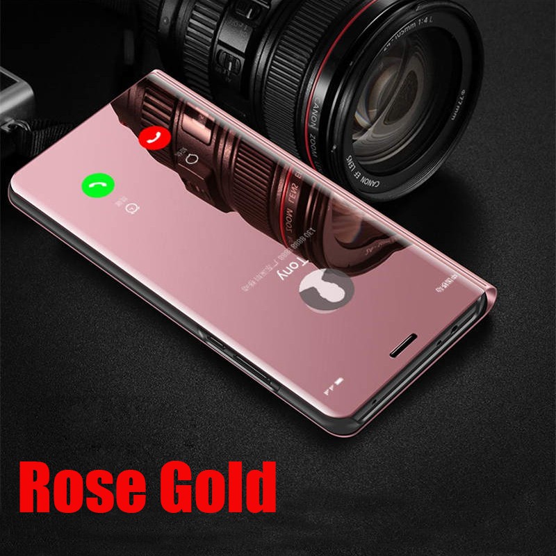 Realme 7i Case Electroplate Mirror Back Cover Ốp lưng Realme 7i 7 i Realme7i Trường hợp Flip Casing Stand