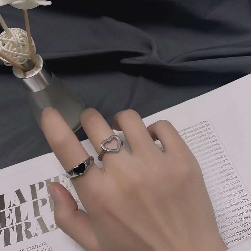 Nhẫn Hở Kiểu Dáng Đơn Giản Phong Cách Hàn Quốc