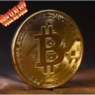 Đồng Xu Bitcoin Mạ Vàng 24k có hộp đựng