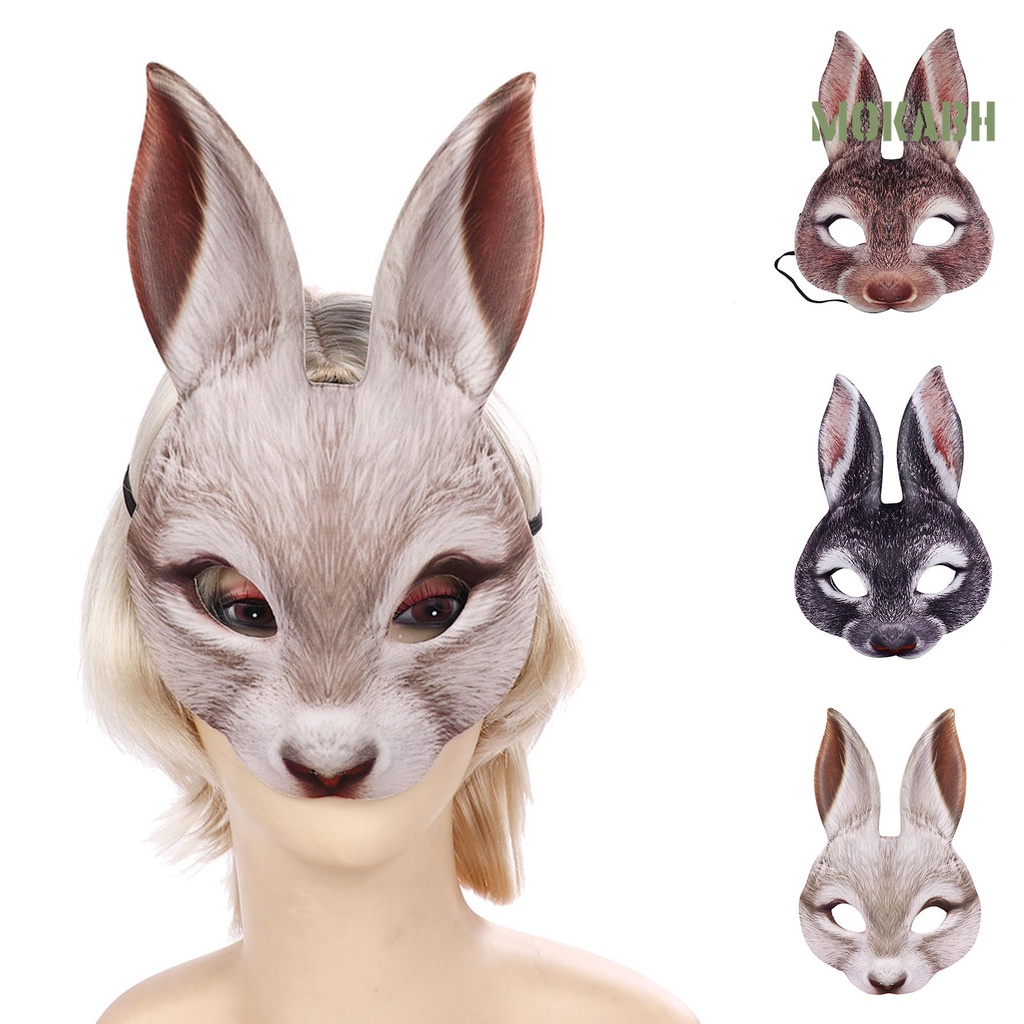 Kẹp Tóc Che Nửa Mặt Bằng EVA Hình Thỏ Vui Nhộn Cho Halloween