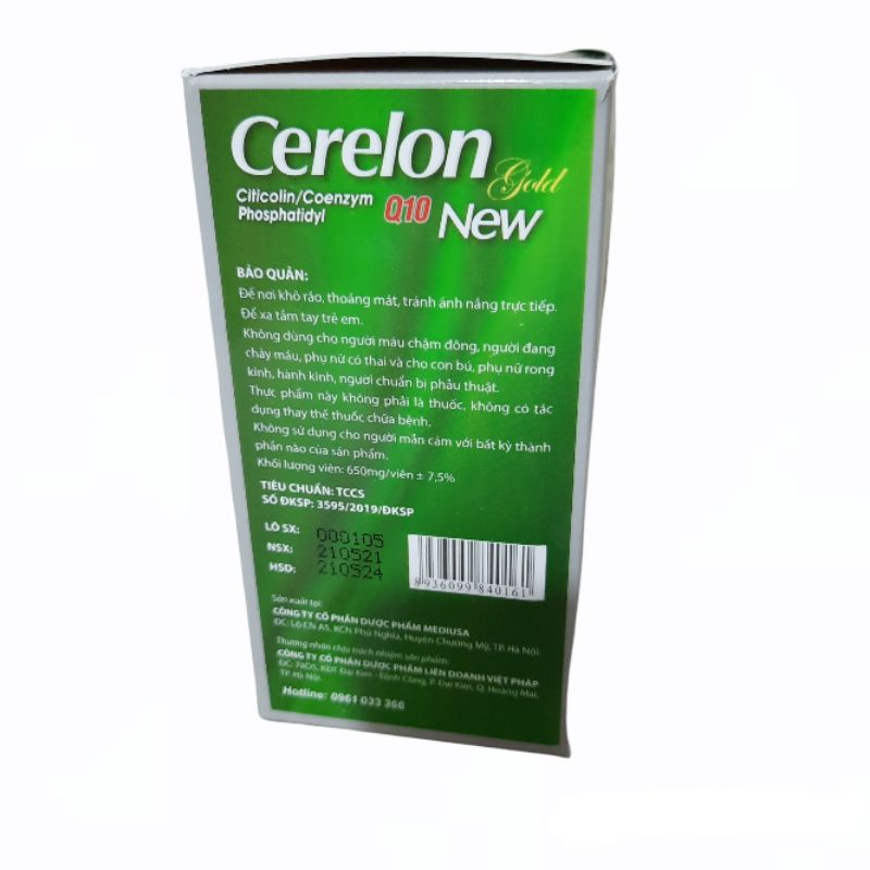 Hoạt huyết dưỡng não CERELON GOLD NEW - tăng cường tuần hoàn não, phòng ngừa tai biến