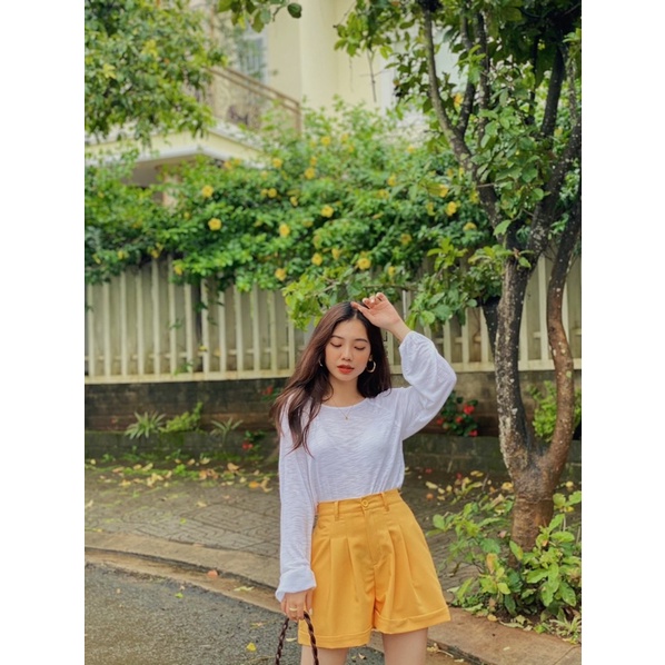Quần đùi ngắn xếp li basic Cotton Candy Shorts Reverclothings