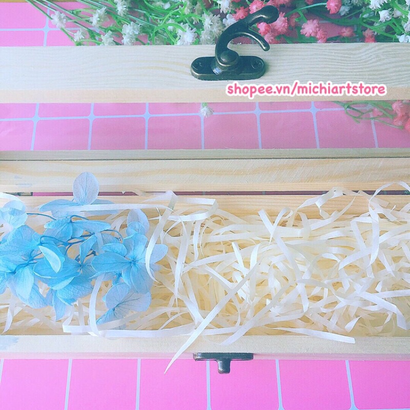 [Michi Art Store] Hộp gỗ đựng bút lông cọ vẽ và phụ kiện nắp pha lê trong suốt, hộp gỗ móc treo - Welkin Thuỷ Tự Nhàn